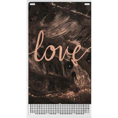 Love Rose Gold Black Xbox Series S Console Skin